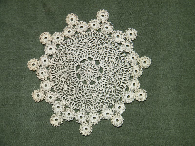 Vintage Lace Tatting Needlework Doily Stock Photo - Image of doily ...