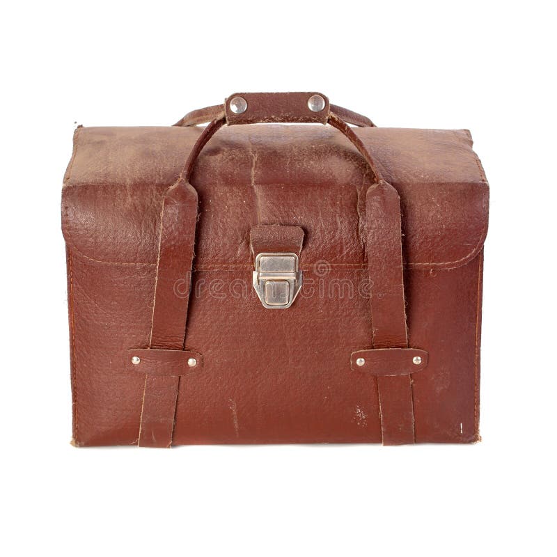 Vintage leather bag stock image. Image of retrostyled 36326449