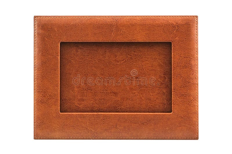 Vintage Leather Picture Frame . Stock Photo Image of retro, object