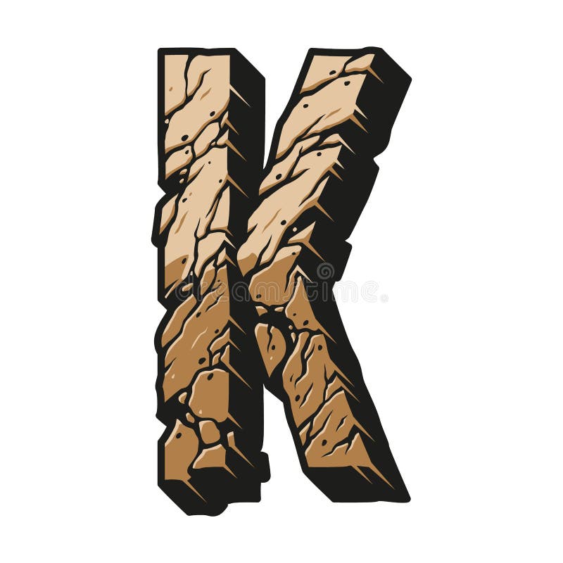 Vintage letter K desert design template