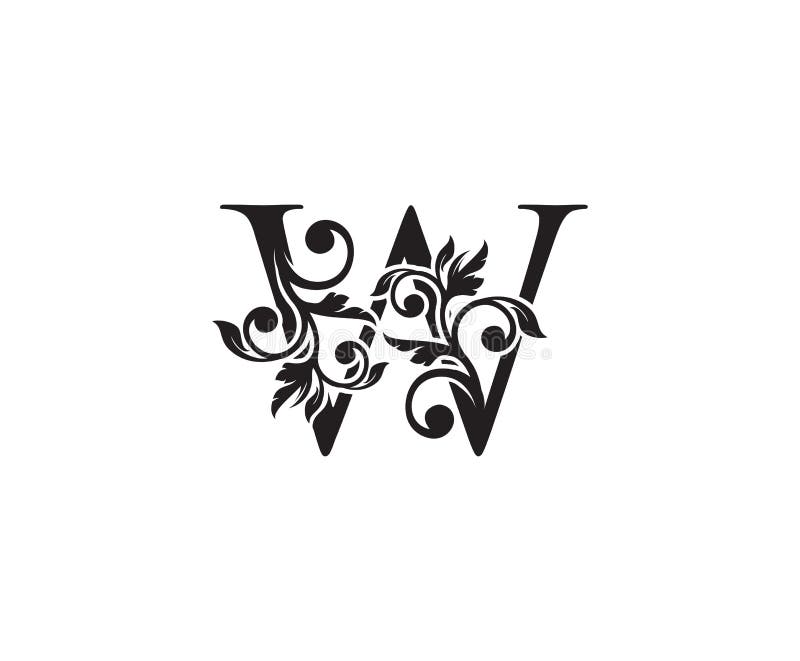 Vintage Letter W Logo. Classic W Letter Design Vector with Black Color ...