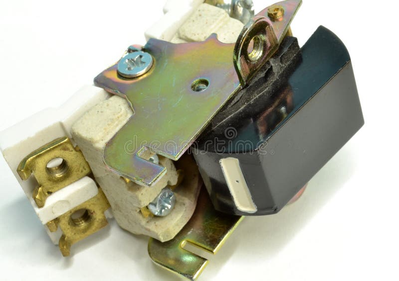 Vintage light switch stock image. Image of closeup, light 266404357