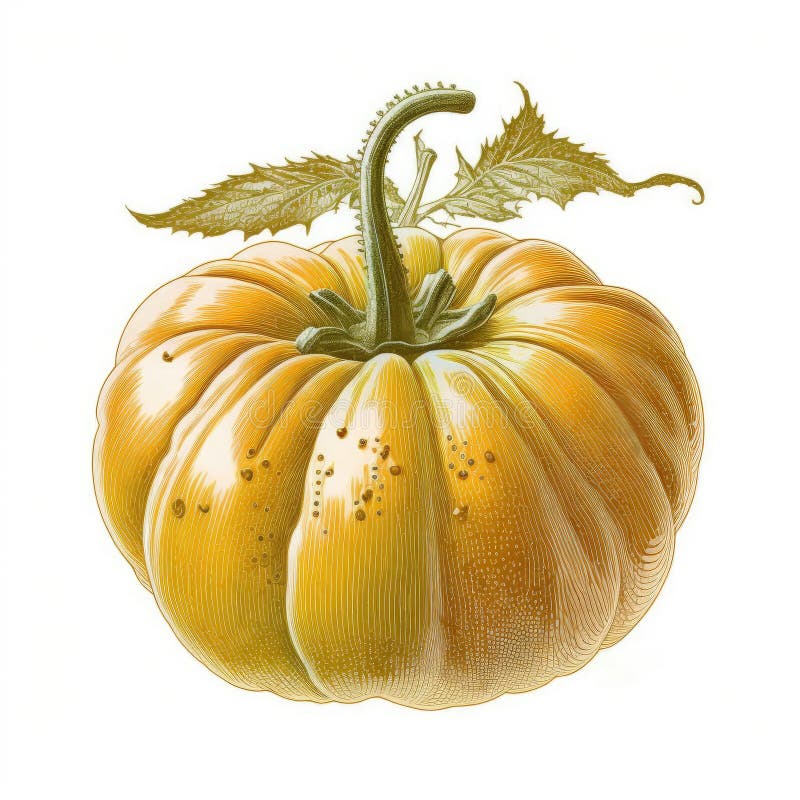 Vintage Line Drawing of Tomato Stock Illustration Illustration of