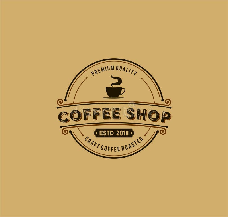 VINTAGE LOGO for COFFE SHOP ROASTERY Stock Vector - Illustration of ...