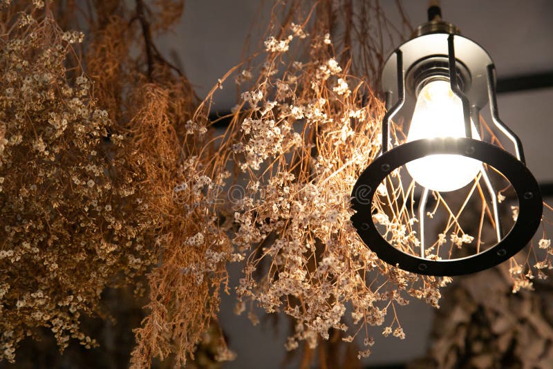 Vintage Luxury Interior Lighting Lamp Decor Hang on Ceiling Stock Image