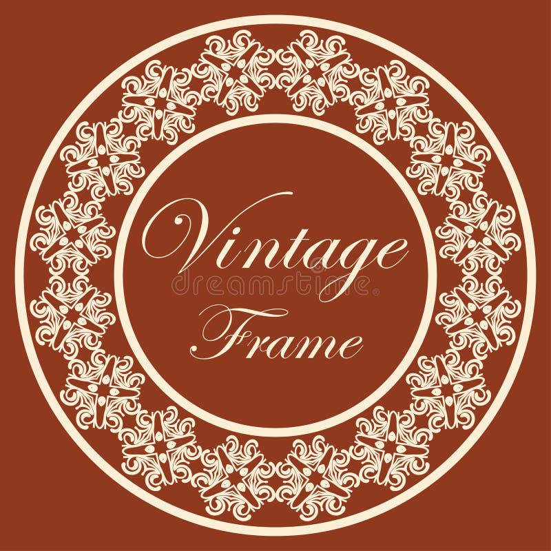 Vintage Round Frame Stock Vector Illustration Of Decorative