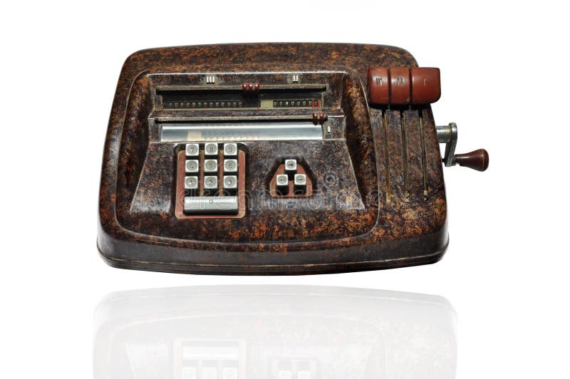 Vintage manual calculator machine