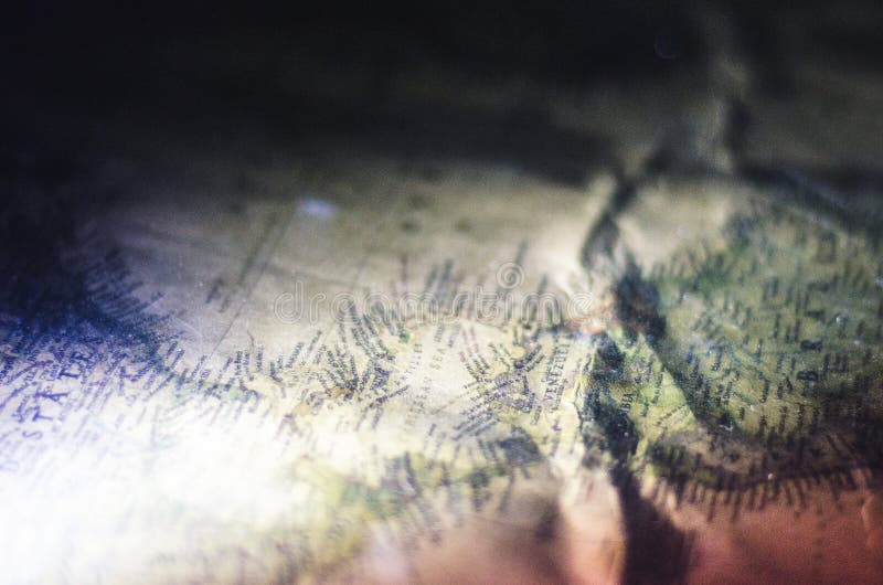 Vintage map close-up inviting exploration