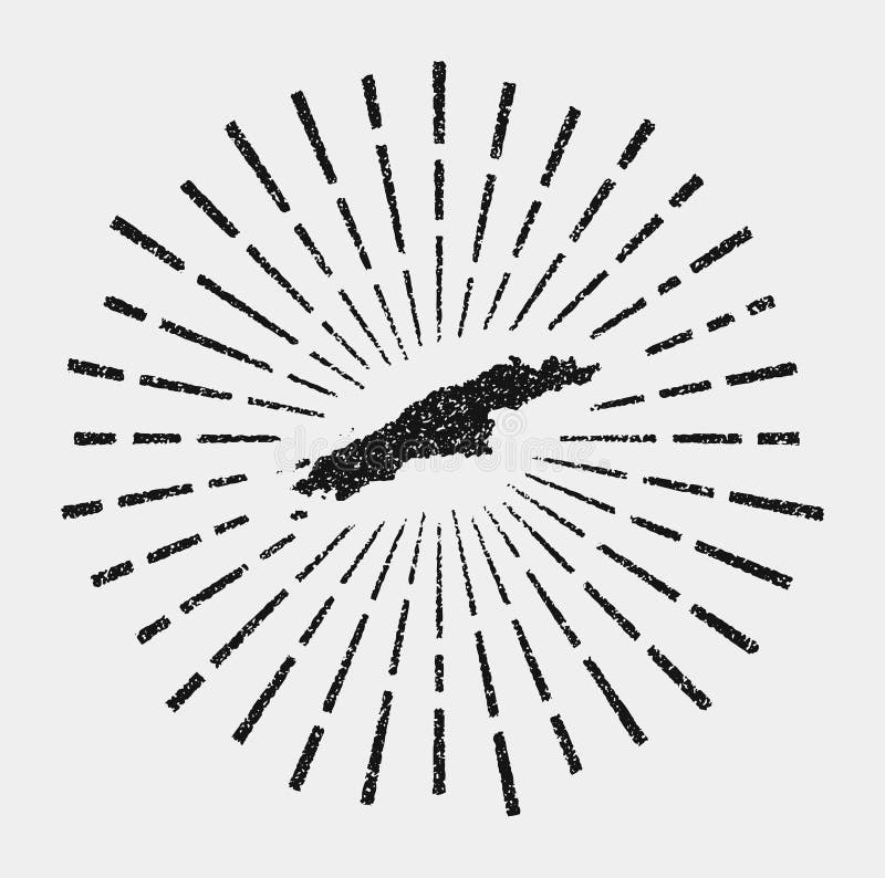 Vintage map of Hydra. stock illustration