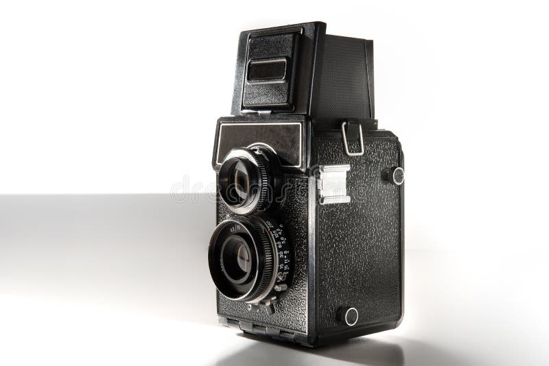 Vintage Medium Format Camera Isolated on White Stock Photo Image of