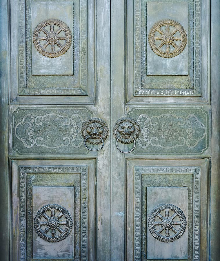Vintage metal door stock image. Image of doorway, gate - 42469483