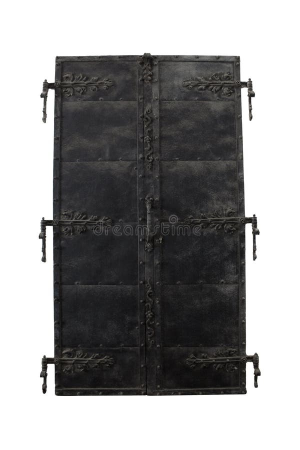 Vintage Metal Door Isolated Stock Image - Image of lock, door: 135394741