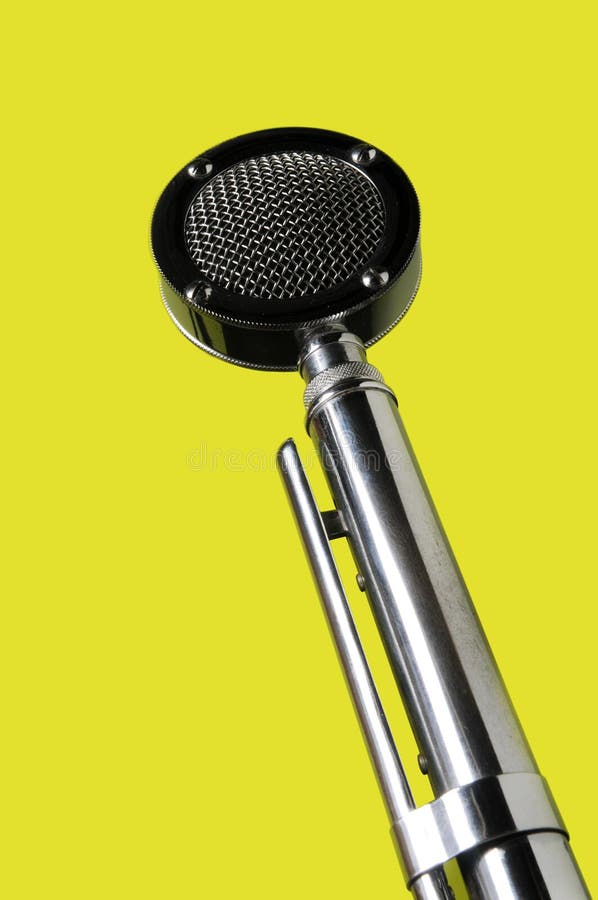 Vintage Microphone with Modern Headphones Stock Image Image of singer