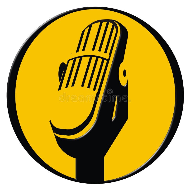 Vintage microphone icon