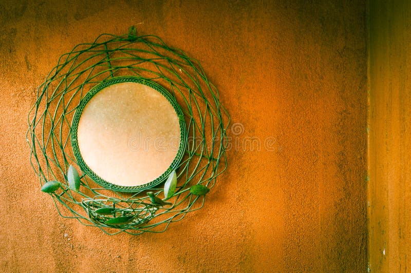 Vintage mirror stock photo