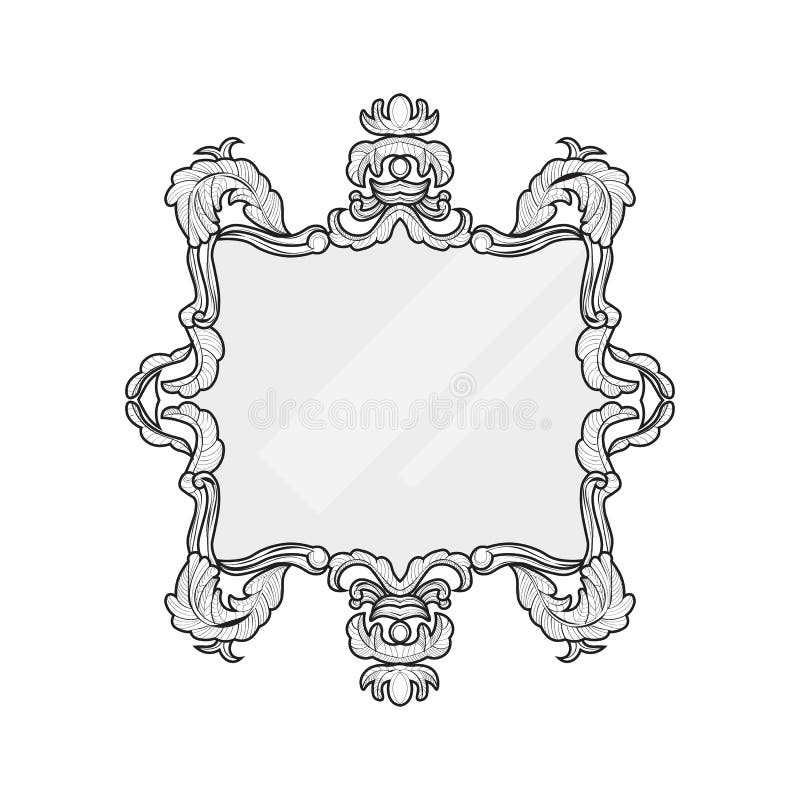 Vintage mirror frames set. Vector collection of round and square vintage  frames, design elements Stock Vector by ©inagraur.ymail.com 194394880