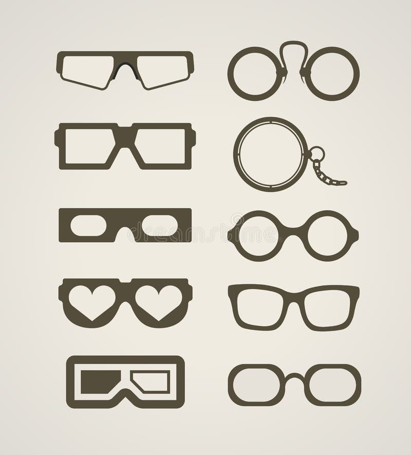 Vintage and modern glasses