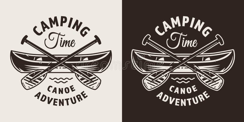 Vintage monochrome outdoor adventure badge