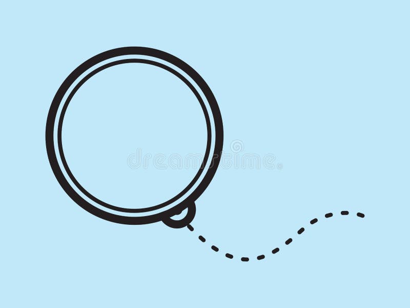 Monocle with stick vector icon Stock Vector