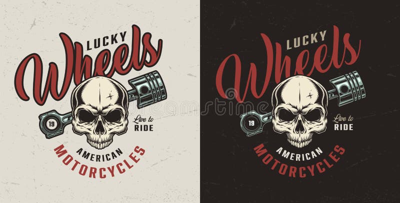 Vintage motorcycle repair service colorful badge vector illustration Vintage motorcycle repair service colorful badge vector illustration