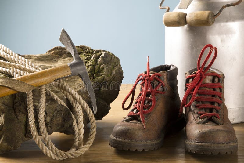 Vintage Mountaineering Equipment Stock Image Image of hike, mountain