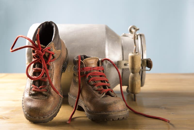 Vintage Mountaineering Equipment Stock Image Image of hike, mountain
