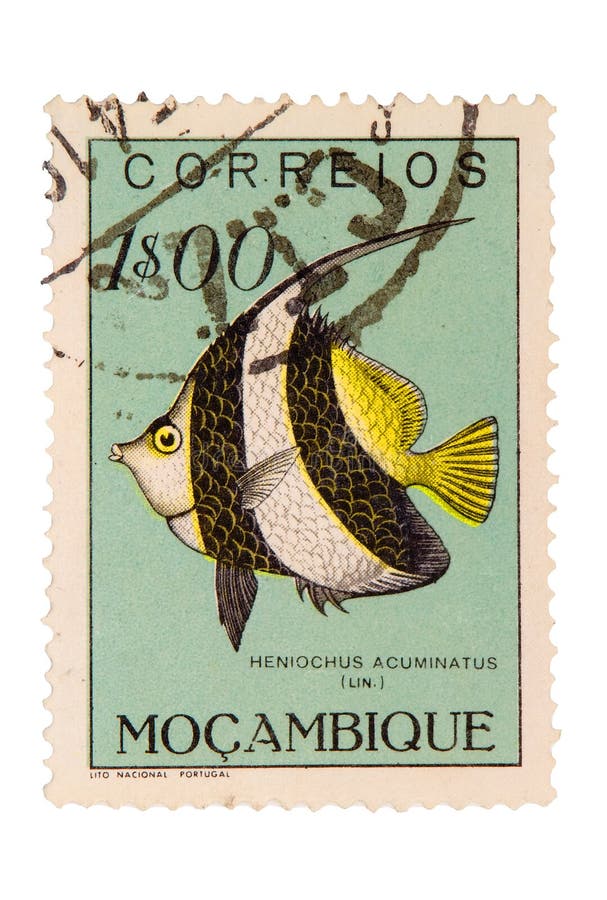 Vintage Mozambique Postage Stamp stock image