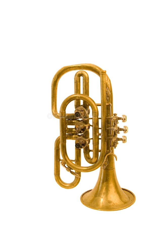 Vintage musical wind-instrument royalty free stock photo