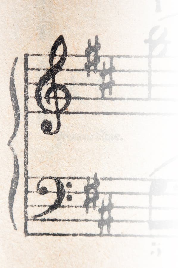 Vintage musical writings royalty free stock images