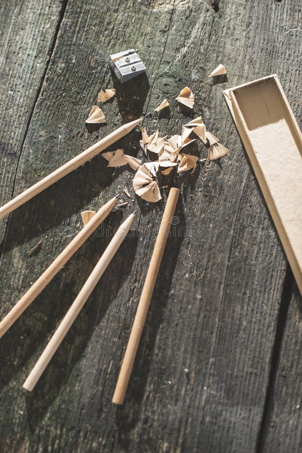 Vintage Natural Wooden Pencils Stock Image Image of brown, pencil