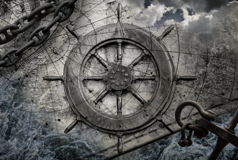 Vintage navigation background illustration stock images Vintage navigation background illustration stock images