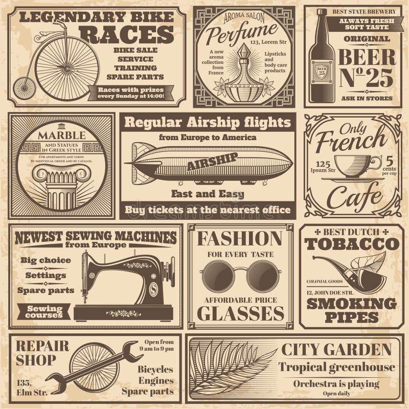 vintage newspaper stock illustrations 4 423 vintage old time newspaper template