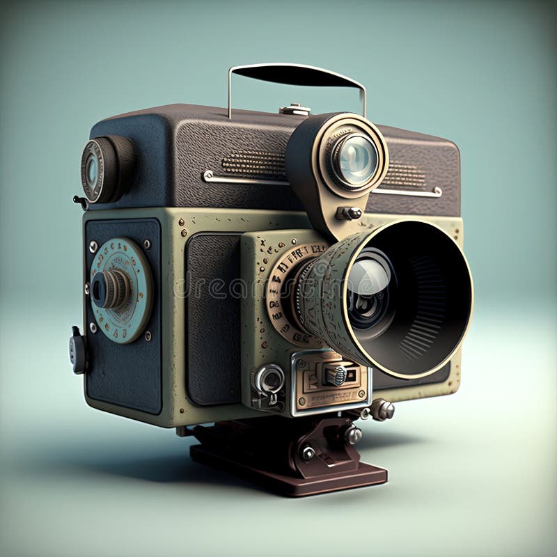Vintage Old Camera Equipment Stock Illustration Illustration of