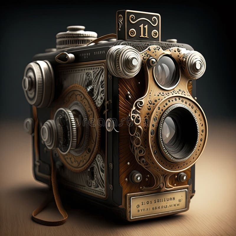 Vintage Old Camera Equipment Stock Illustration Illustration of