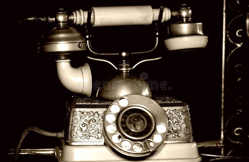 Vintage Old Classic Telephone Communication Device Stock Photo - Image ...