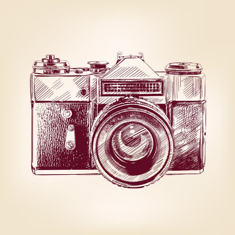 Vintage old photo camera vector llustration