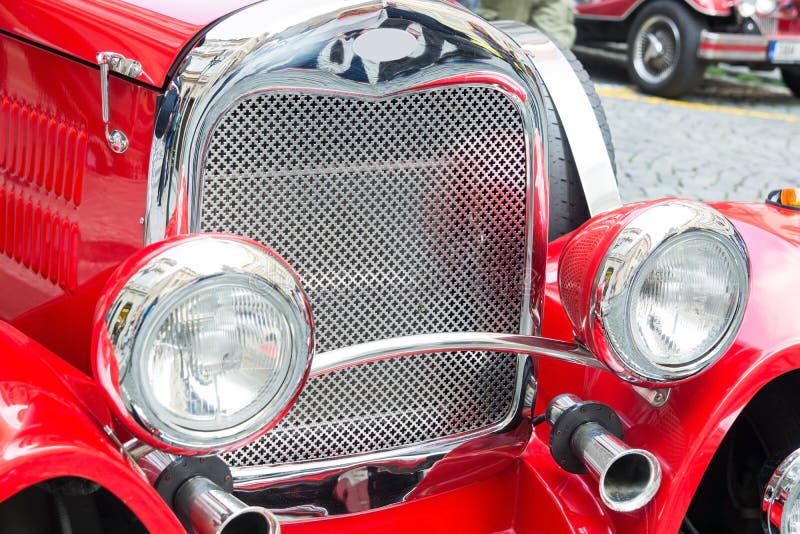 Vintage old red car