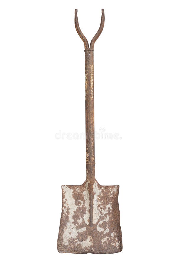 Old shovel isolated stock image. Image of rough, revolution 28521299