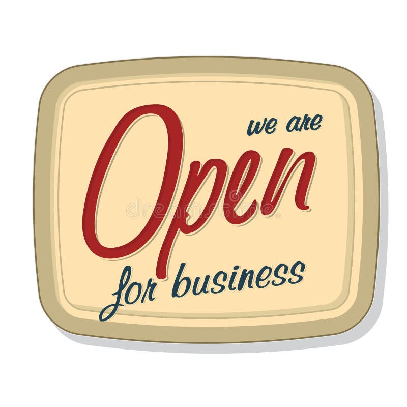 Vintage open sign stock illustration