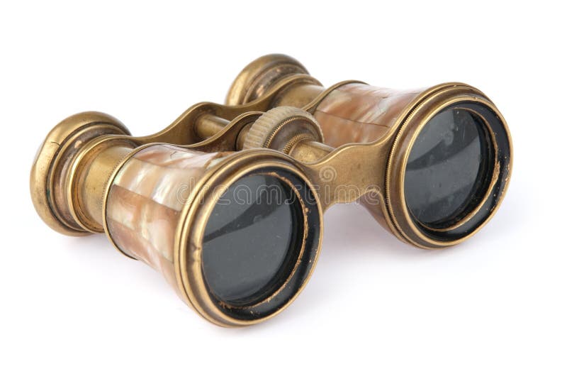 ANTIQUE VINTAGE BRASS MOTHER OF PEARL BINOCULAR CLASSIC OPERA THEATER GLASSES 