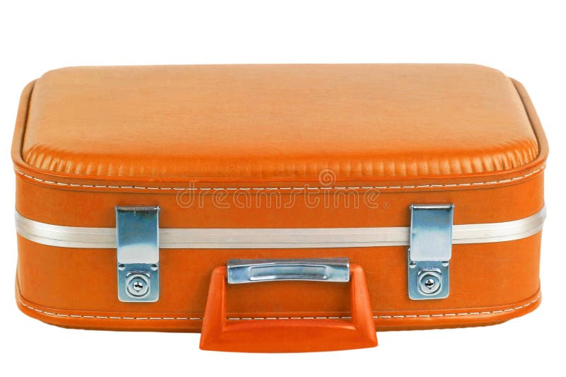 Orange Hard Case Luggage Isolated White Stock Photos Free & RoyaltyFree Stock Photos from