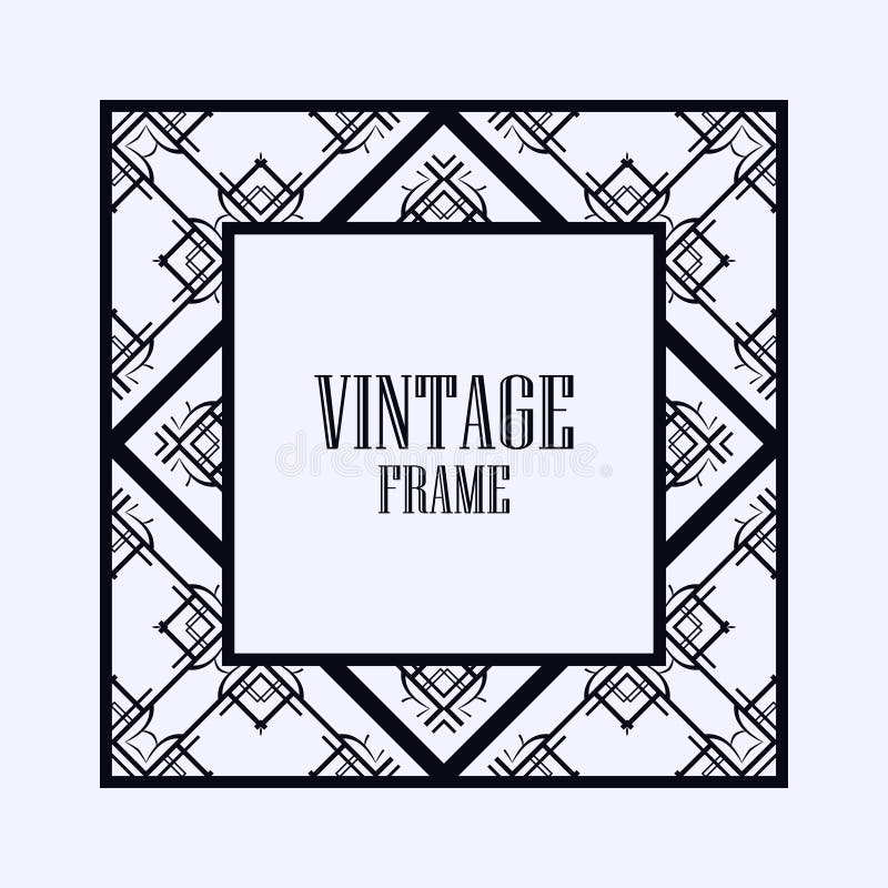 Art Deco frame border stock vector. Illustration of greeting 114484727