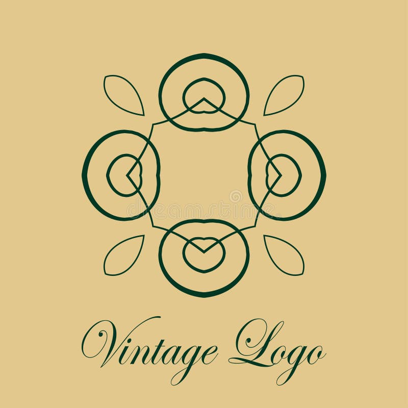 Vintage ornate logo stock vector. Illustration of flower - 115831023