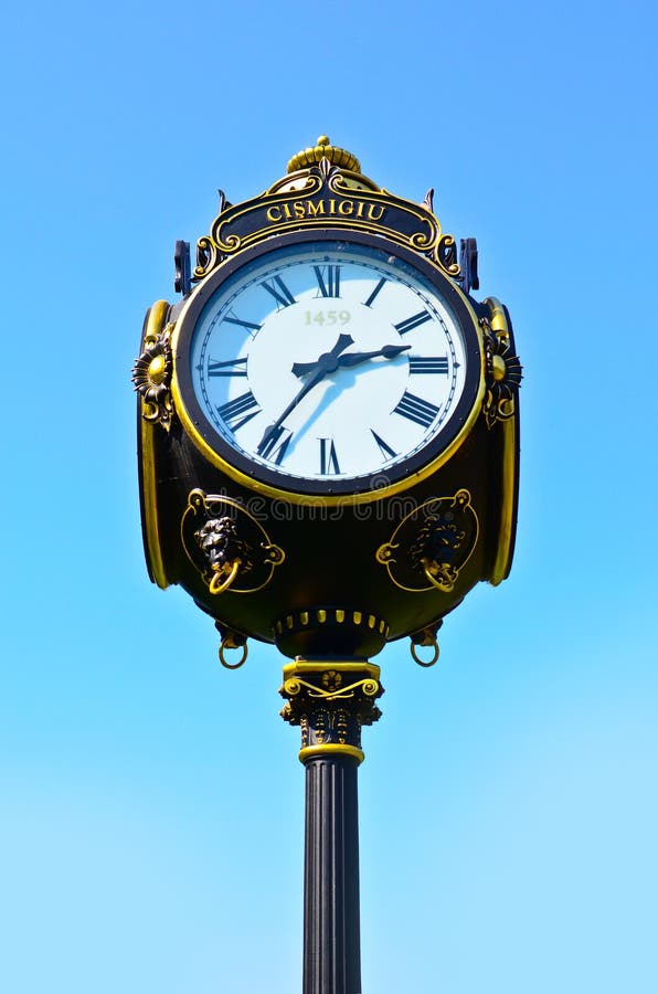Vintage outdoor Clock stock image. Image of scene, analog 21358839