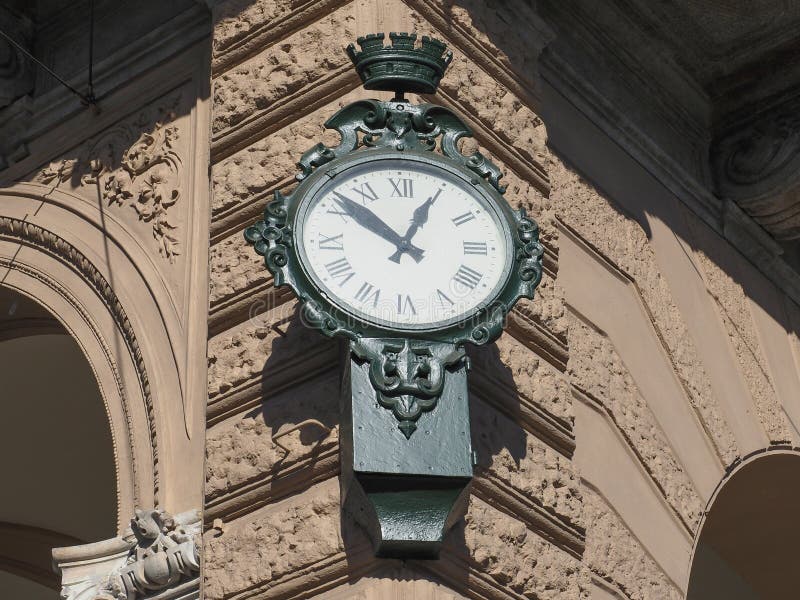 Vintage Outdoor Wall Mounted Clock Stock Photo Image of clock