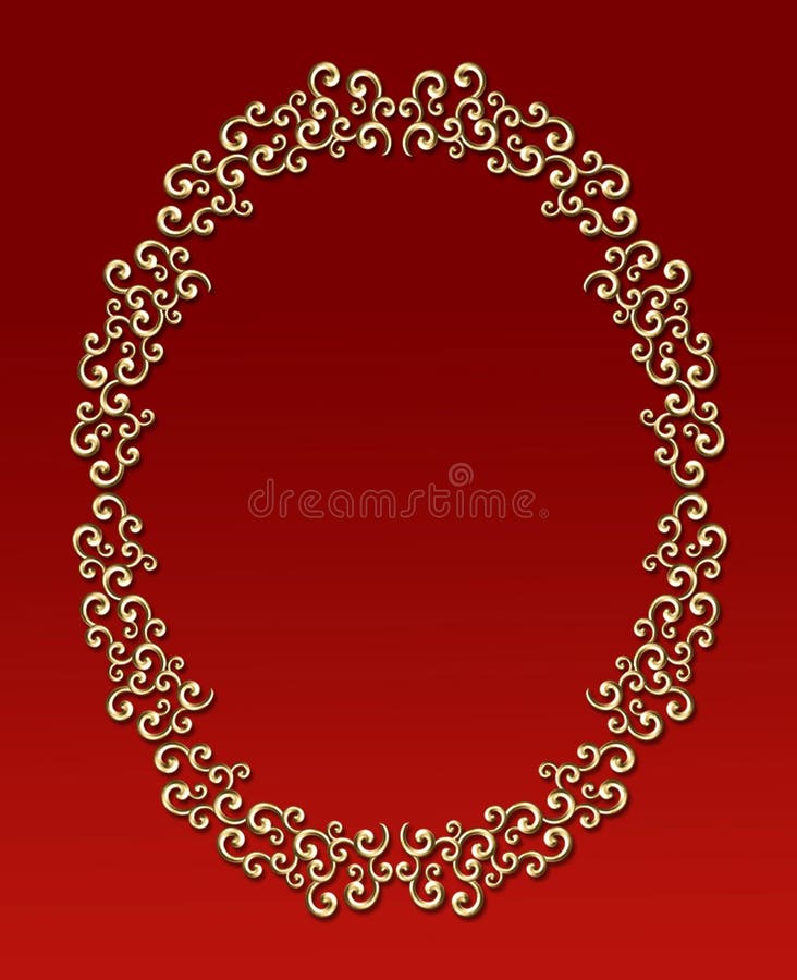 Vintage Oval Swirl Frame royalty free illustration Vintage Oval Swirl Frame royalty free illustration