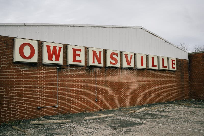 Vintage Owensville Sign, Owensville, Ohio Editorial Stock Image Image