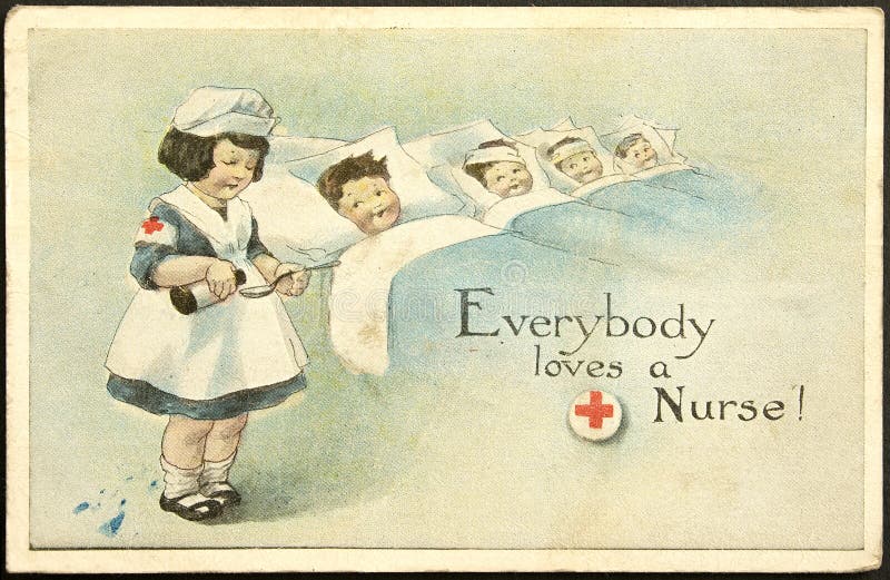 Vintage painted postcard