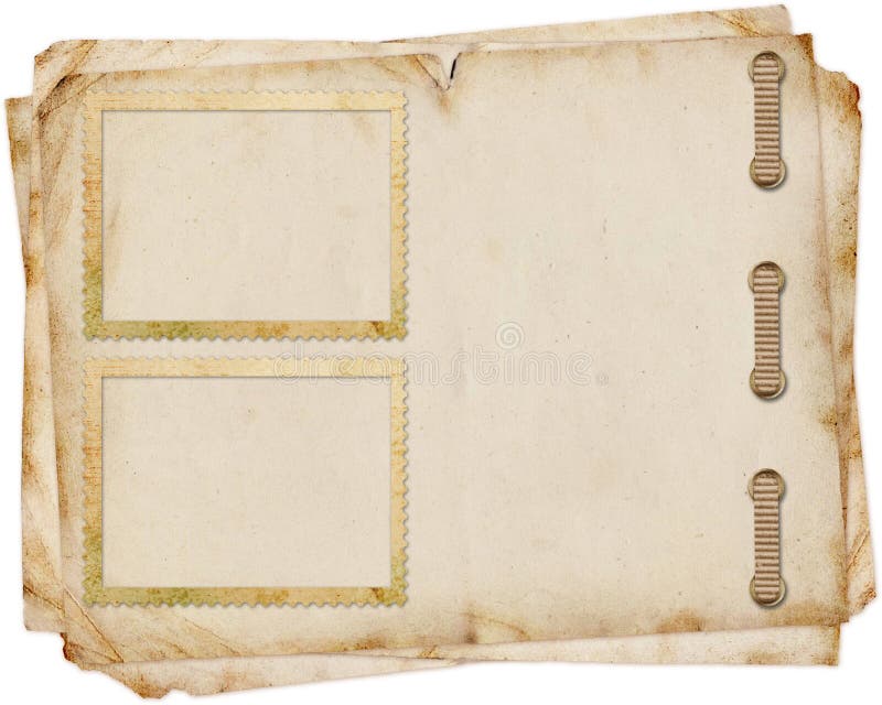 Vintage paper with frames stock illustration. Illustration of