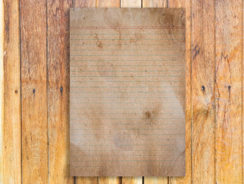 Vintage paper on grunge wood royalty free stock images